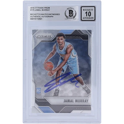 Jamal Murray Denver Nuggets Autographed 2016-17 Panini Prizm #175 Beckett Fanatics Witnessed Authenticated 10 Rookie Card