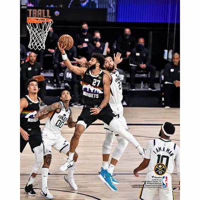 Jamal Murray Denver Nuggets Fanatics Authentic Unsigned 2020 NBA Playoffs 360 Lay Up Against Rudy Gobert Alternate Angle Photograph