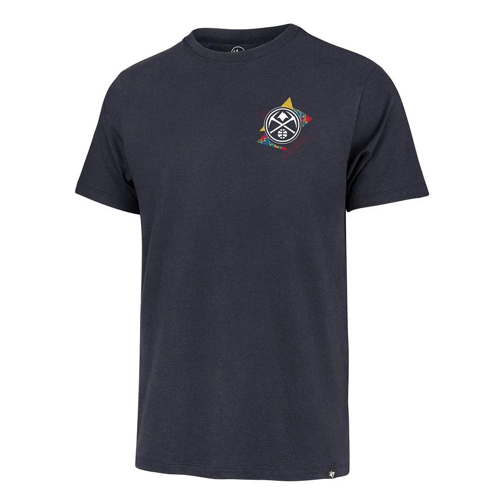 T-shirt bleu Denver Nuggets City Edition '47 pour homme avec panneau arrière