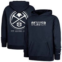 Men's '47  Navy Denver Nuggets 2024/25 City Edition Double Crossover Foundation Pullover Hoodie