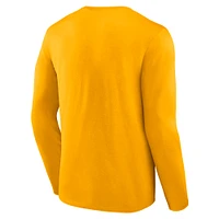 Men's Fanatics  Gold Denver Nuggets Long Sleeve T-Shirt