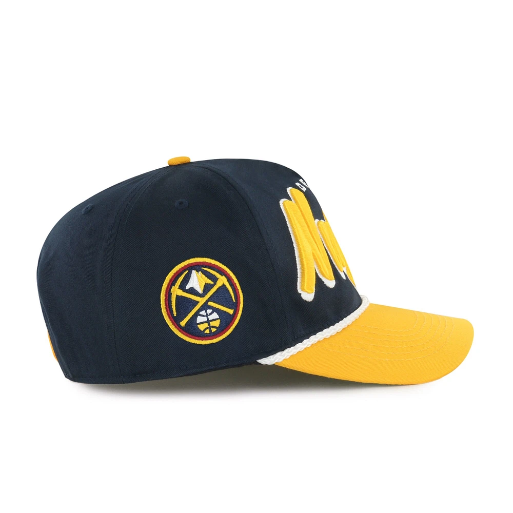 Men's '47 Navy/Gold Denver Nuggets Dropshadow Rope Hitch Adjustable Hat