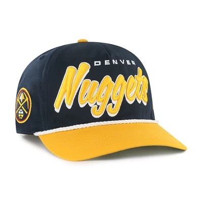 Men's '47 Navy/Gold Denver Nuggets Dropshadow Rope Hitch Adjustable Hat
