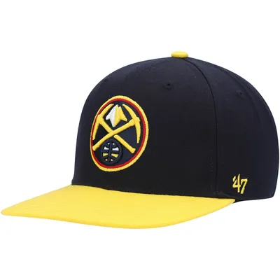 Men's Mitchell & Ness Navy Denver Nuggets Ground Snapback Hat