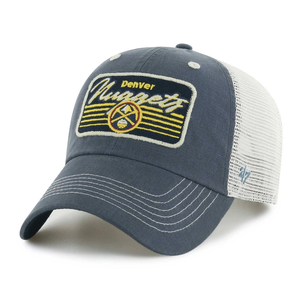 Casquette réglable '47 Denver Nuggets Five Point Patch Clean Up pour hommes