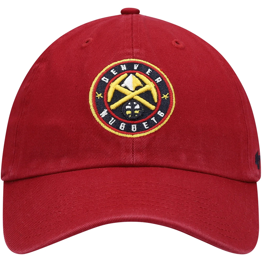 Men's '47 Red Denver Nuggets Team Clean Up Adjustable Hat