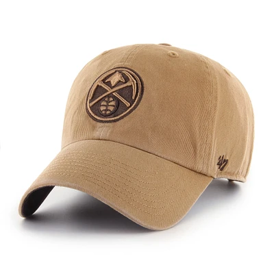 Men's '47 Tan Denver Nuggets Ballpark Clean Up Adjustable Hat