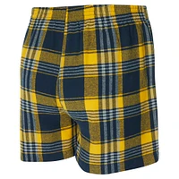 Men's Concepts Sport Navy Denver Nuggets Region Flannel Boxer Short