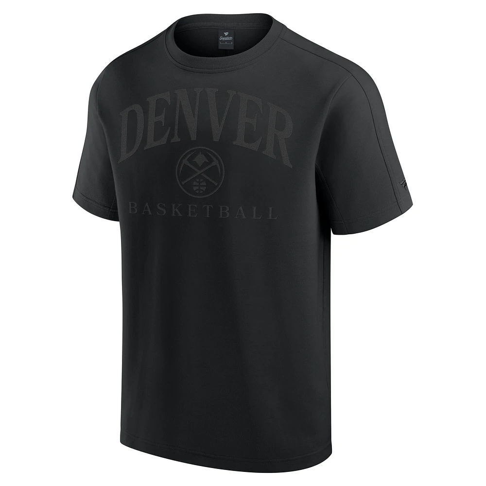 T-shirt Fanatics noir pour homme avec logo tri-blend des Denver Nuggets