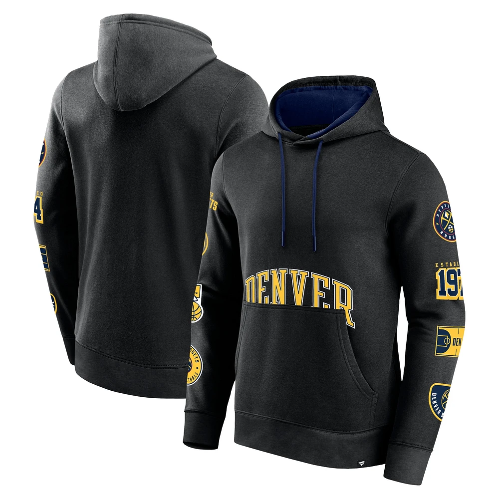 Men's Fanatics Black Denver Nuggets Home Court Pullover Hoodie