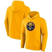 Men's Fanatics  Gold Denver Nuggets Primary Logo Pullover Hoodie