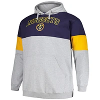 Sweat à capuche Fanatics pour hommes bleu marine/or Denver Nuggets Big & Tall