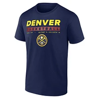 T-shirt Fanatics pour homme bleu marine Denver Nuggets Location Just Net