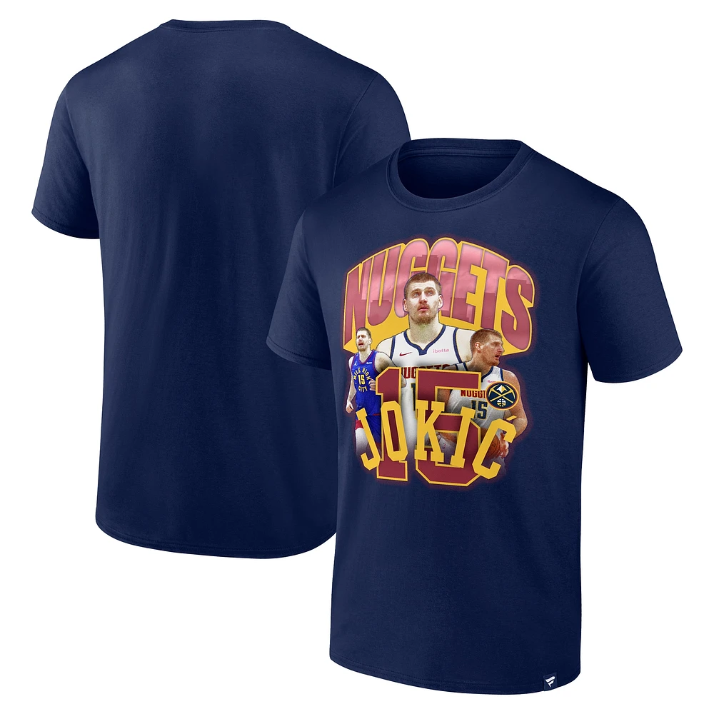Men's Fanatics Nikola Jokic Navy Denver Nuggets Notorious 4.0 T-Shirt