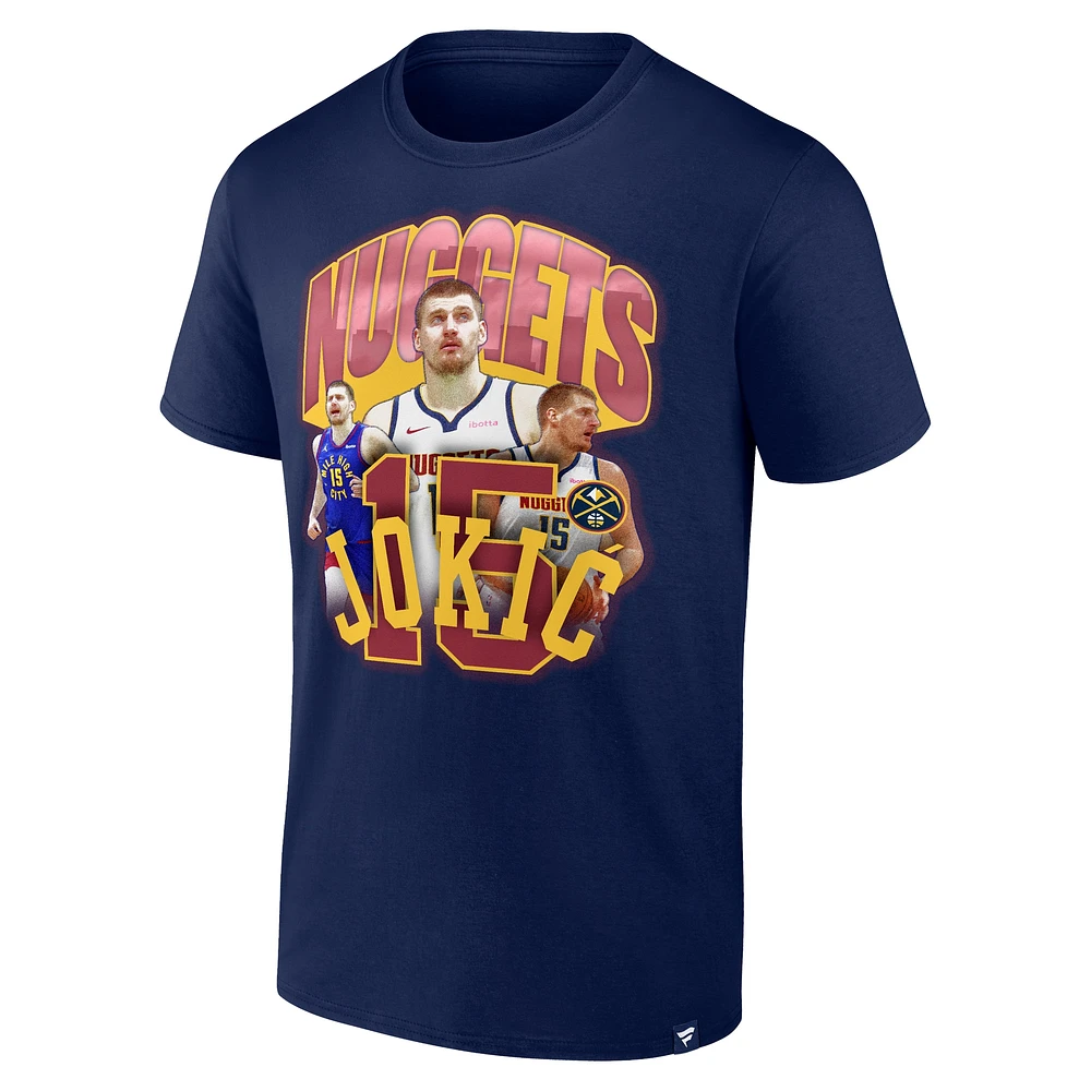 Men's Fanatics Nikola Jokic Navy Denver Nuggets Notorious 4.0 T-Shirt