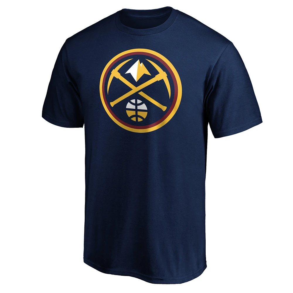 T-shirt avec nom et numéro de meneur jeu l'équipe des Denver Nuggets la marine Fanatics Nikola Jokic pour hommes