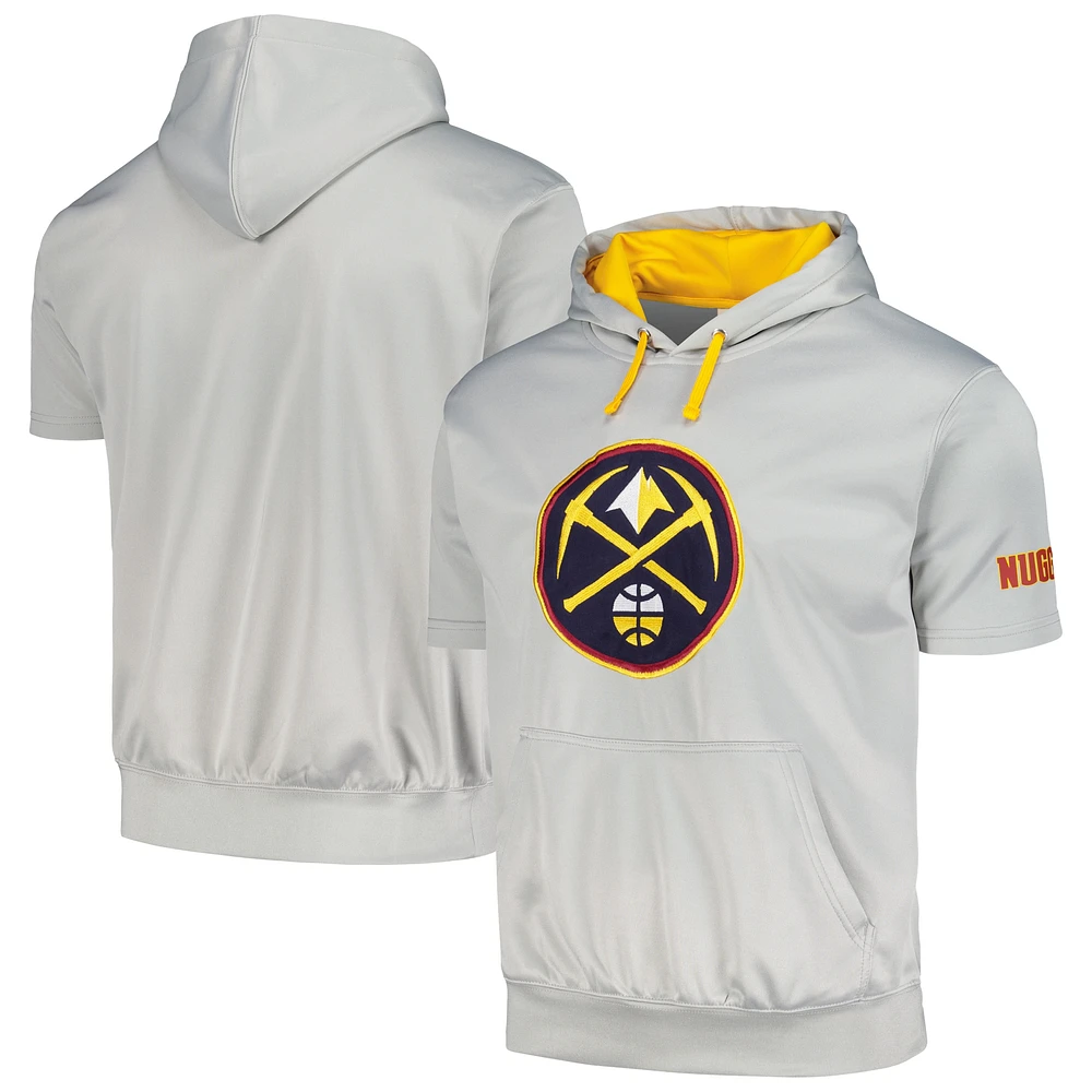 Sweat à capuche avec logo Fanatics Silver Denver Nuggets Big & Tall pour hommes