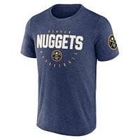 T-shirt d'entraînement pour homme Heather Navy Denver Nuggets Block