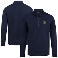 Men's Levelwear  Navy Denver Nuggets Accolade Cushion Quarter-Zip Pullover