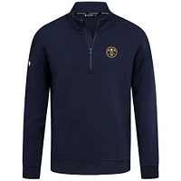 Men's Levelwear  Navy Denver Nuggets Accolade Cushion Quarter-Zip Pullover