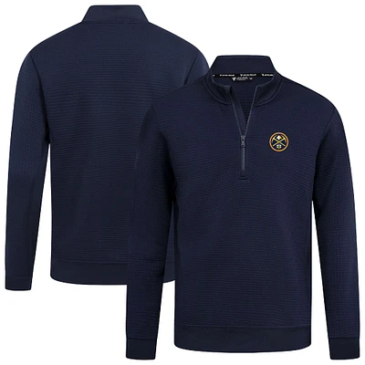 Men's Levelwear  Navy Denver Nuggets Accolade Cushion Quarter-Zip Pullover