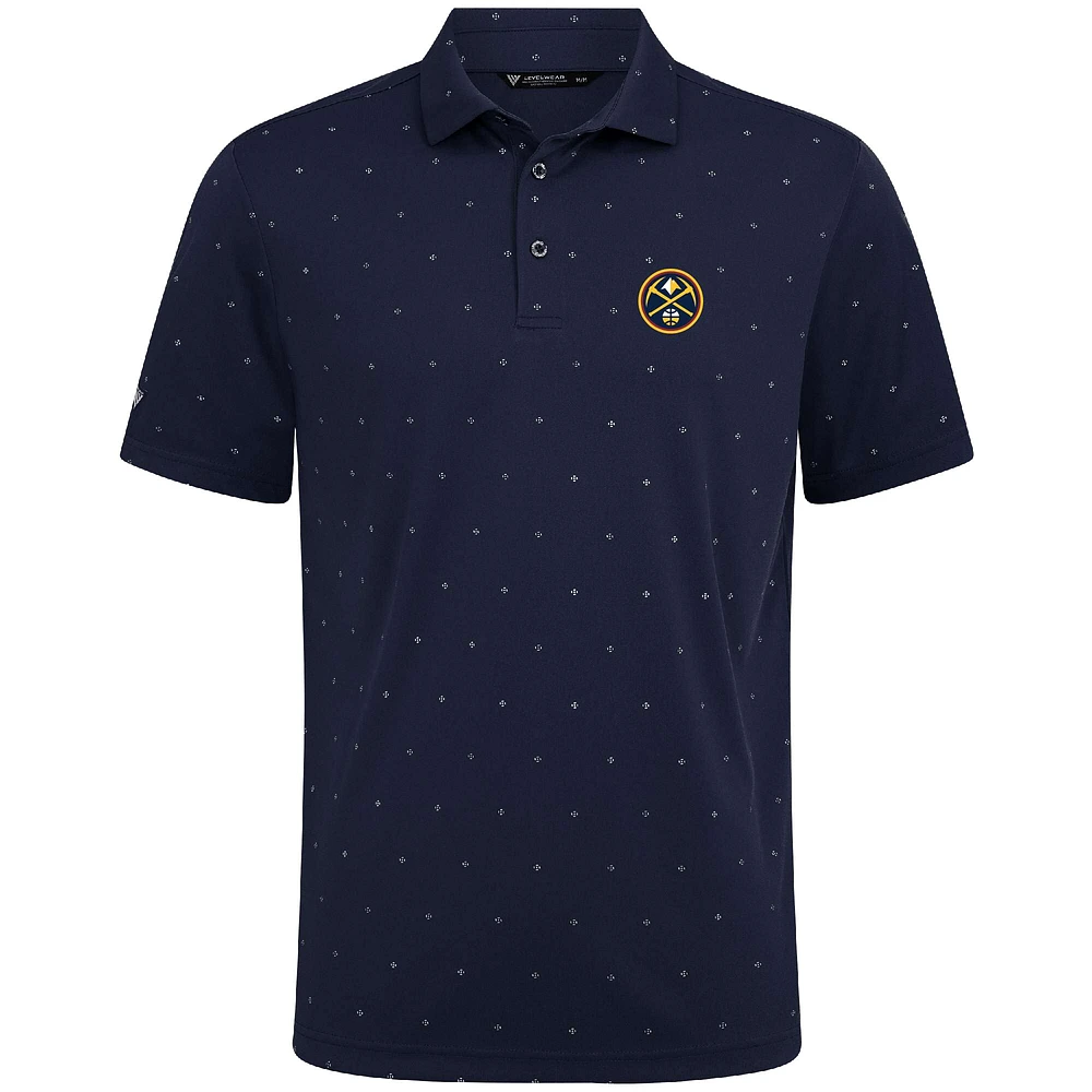Men's Levelwear Navy Denver Nuggets Vision Polo