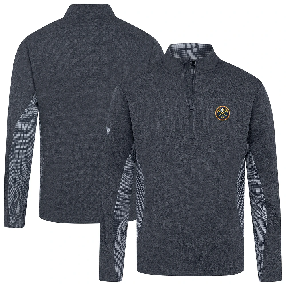 Men's Levelwear Navy Denver Nuggets Waffle Insignia 2.0 Quarter-Zip Top