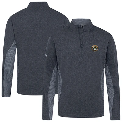 Men's Levelwear Navy Denver Nuggets Waffle Insignia 2.0 Quarter-Zip Top