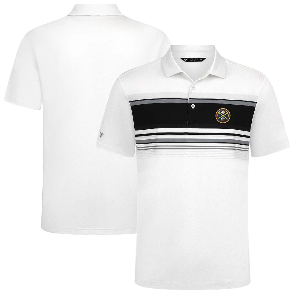 Polo blanc Onward des Denver Nuggets pour homme Levelwear