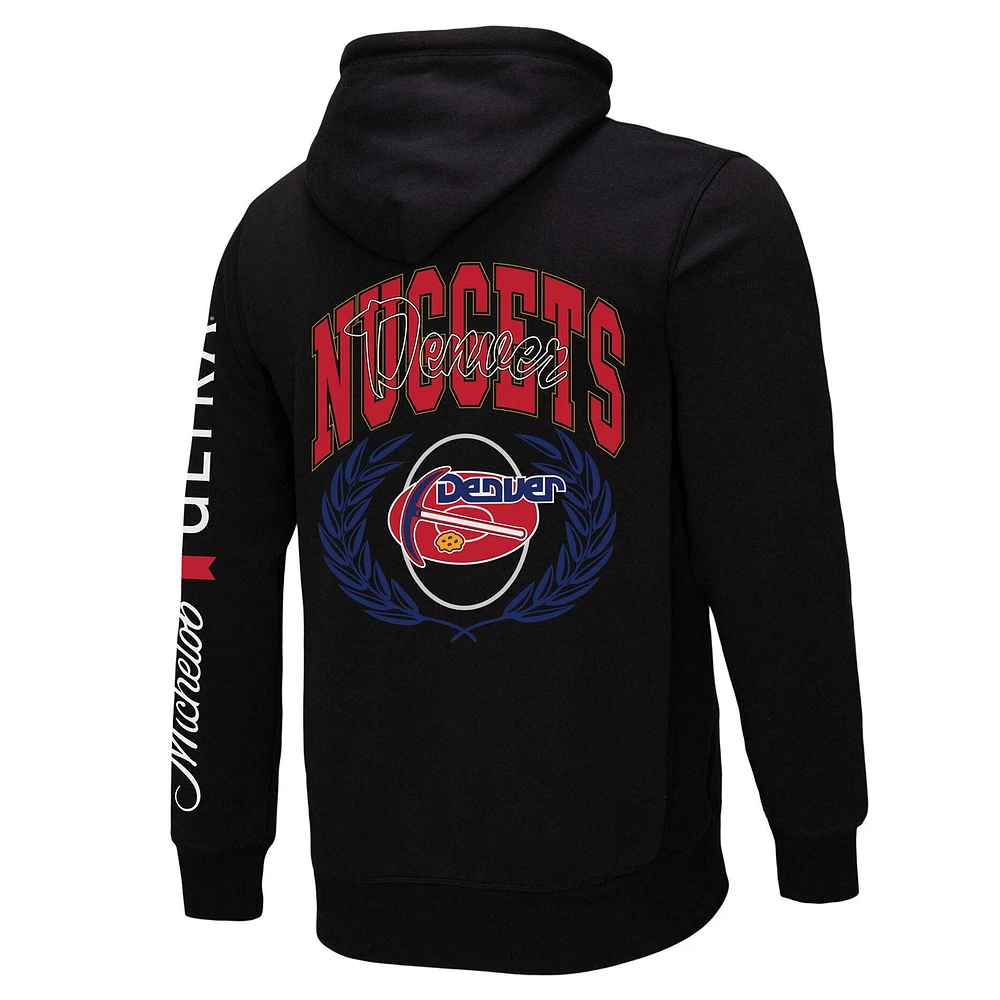 Men's Mitchell & Ness Black Denver Nuggets NBA x Michelob Ultra Swish Sip Pullover Hoodie