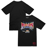 T-shirt Mitchell & Ness noir pour homme, collection mondiale des Denver Nuggets, lumineux