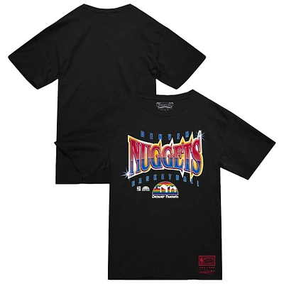 T-shirt Mitchell & Ness noir pour homme, collection mondiale des Denver Nuggets, lumineux