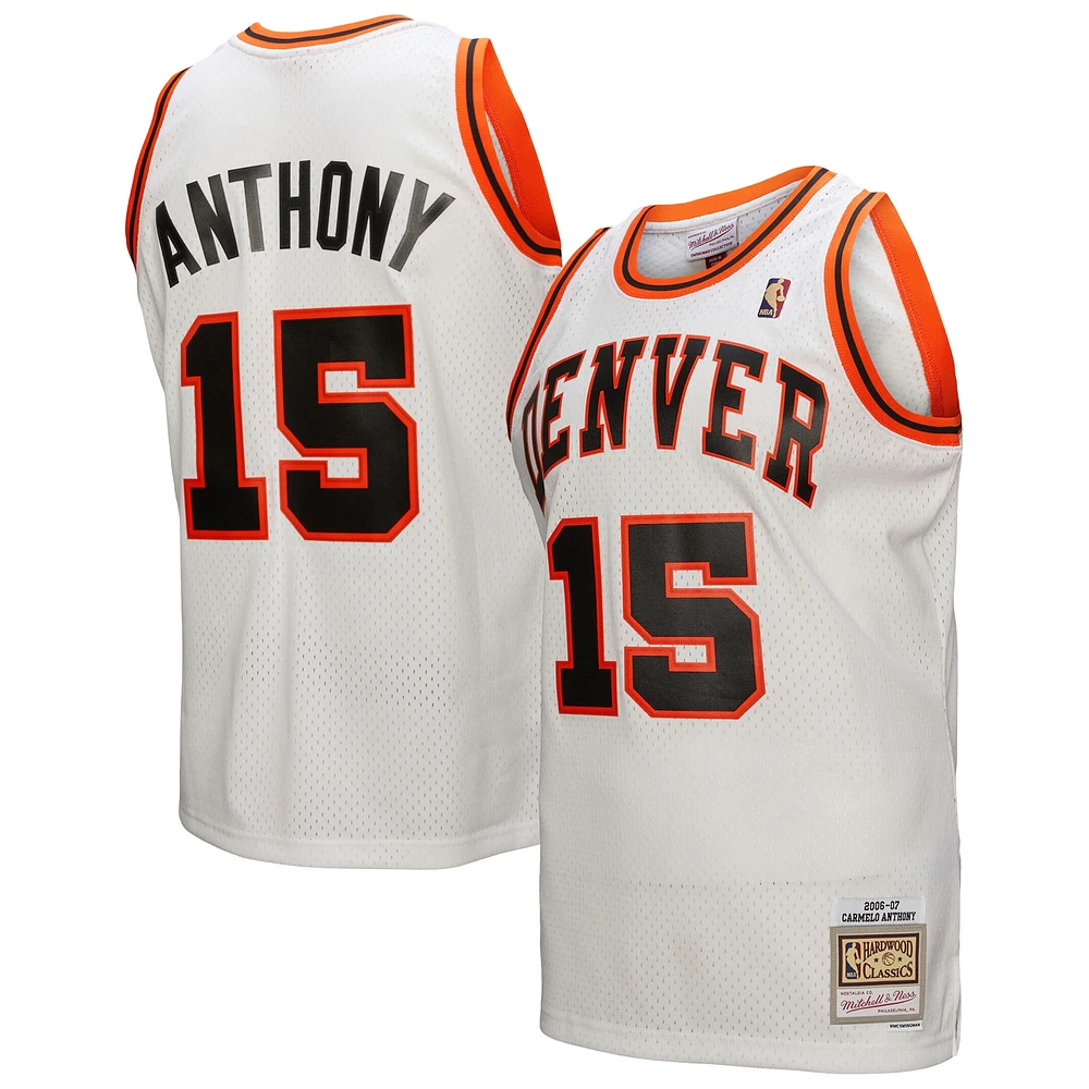 Men's Mitchell & Ness Carmelo Anthony White Denver Nuggets 2006/07 Swingman Jersey