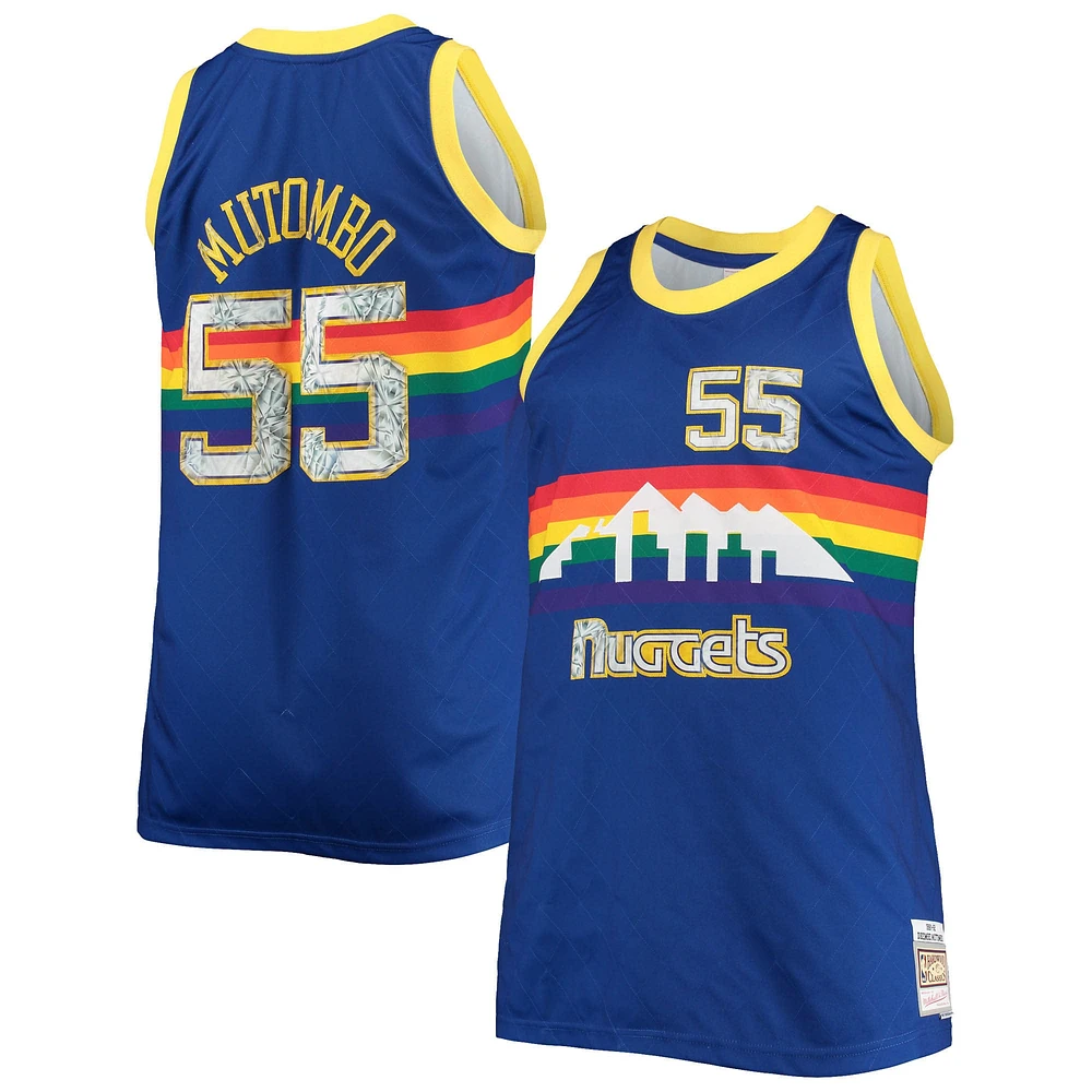 Mitchell & Ness Dikembe Mutombo Denver Nuggets Big Tall 1991/92 NBA 75th Anniversary Diamond Swingman Maillot pour homme