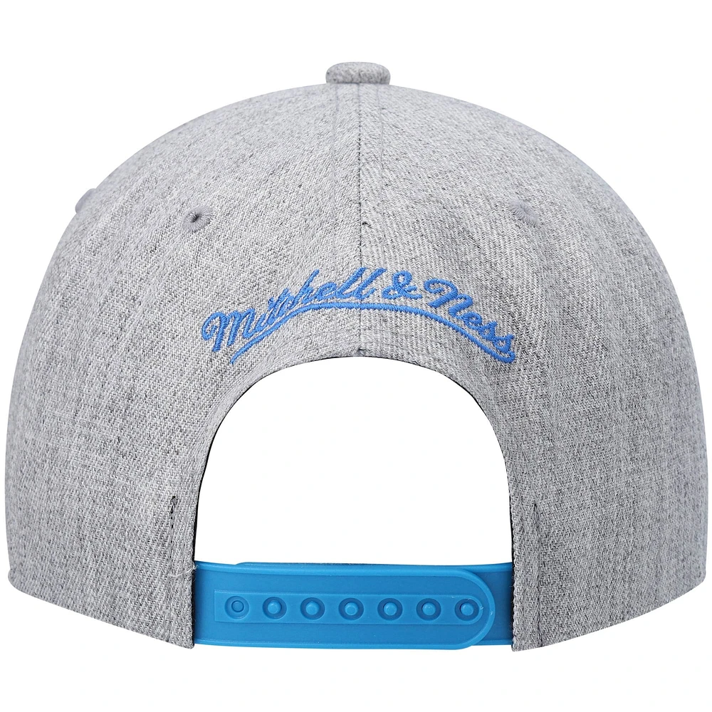 Casquette Snapback Denver Nuggets Hardwood Classics Team 2.0 Mitchell & Ness pour homme, gris chiné