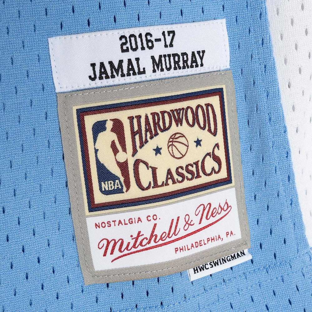 Maillot Mitchell & Ness Jamal Murray Powder Blue Denver Nuggets 2016/17 Throwback Swingman pour hommes