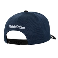 Men's Mitchell & Ness Navy/Black Denver Nuggets Underarch Two-Tone Pro Crown Snapback Hat