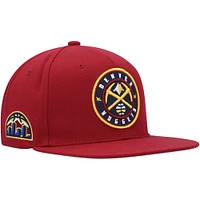 Men's Mitchell & Ness Red Denver Nuggets Side Core 2.0 Snapback Hat