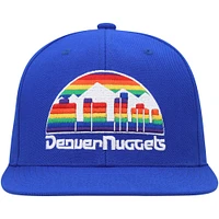 Mitchell & Ness Royal Denver Nuggets Hardwood Classics MVP Team Ground 2.0 Casquette ajustée pour homme