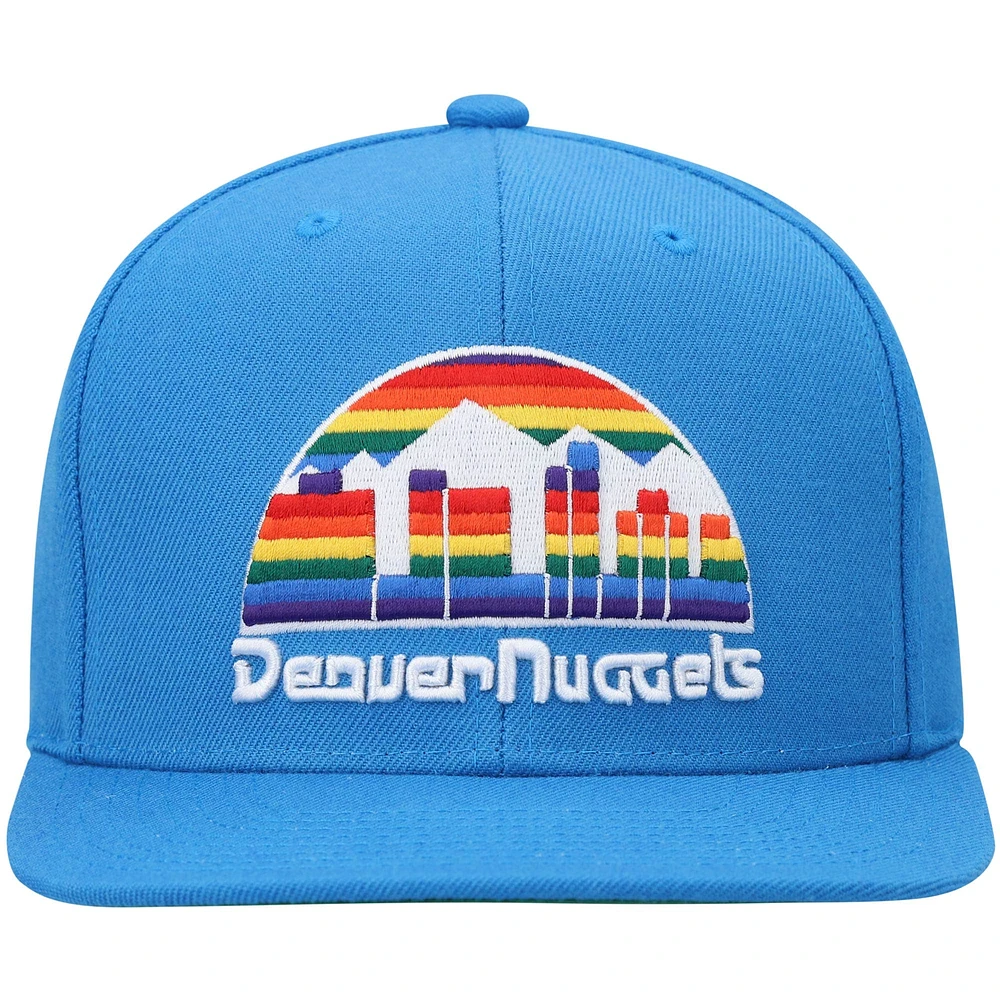 Men's Mitchell & Ness Royal Denver Nuggets Hardwood Classics Team Ground 2.0 Snapback Hat
