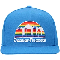 Men's Mitchell & Ness Royal Denver Nuggets Hardwood Classics Team Ground 2.0 Snapback Hat