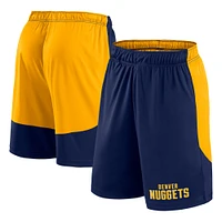 Short de performance bleu marine/doré pour homme, lancement des Denver Nuggets