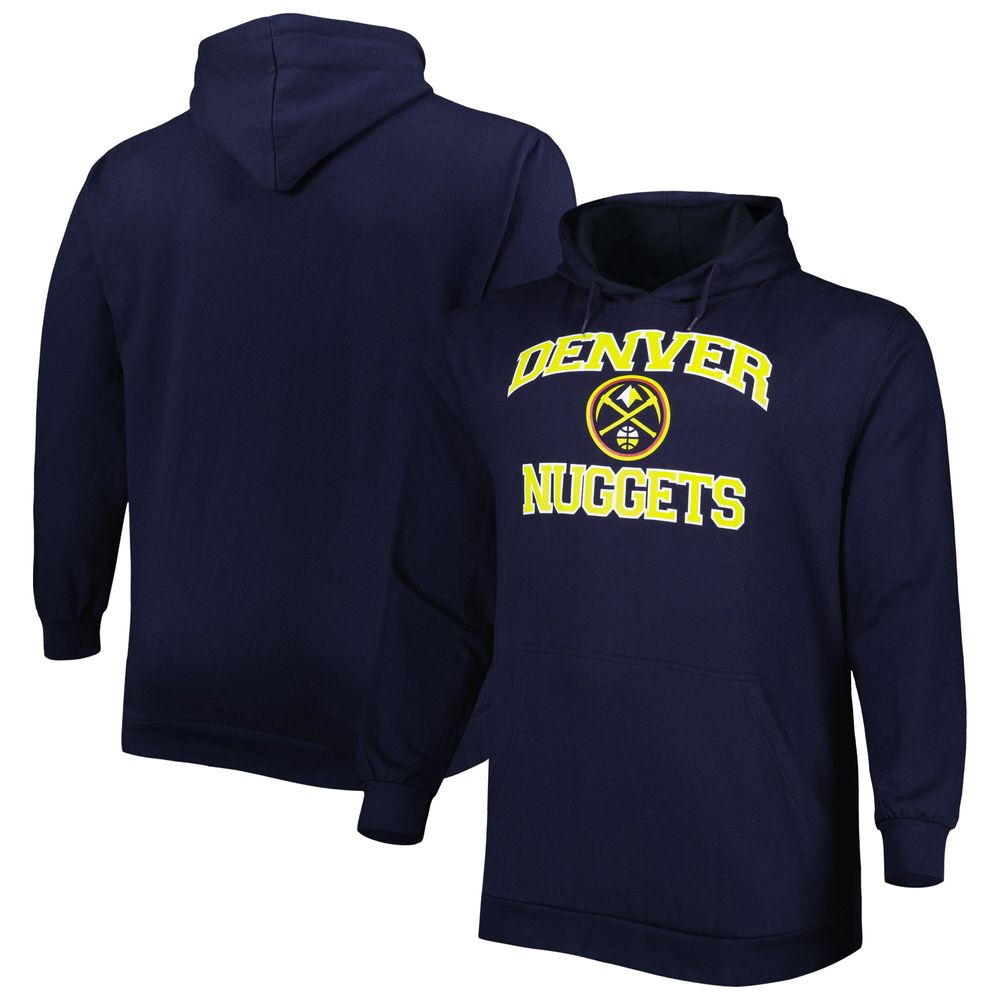 Men's Navy Denver Nuggets Big & Tall Heart Soul Pullover Hoodie