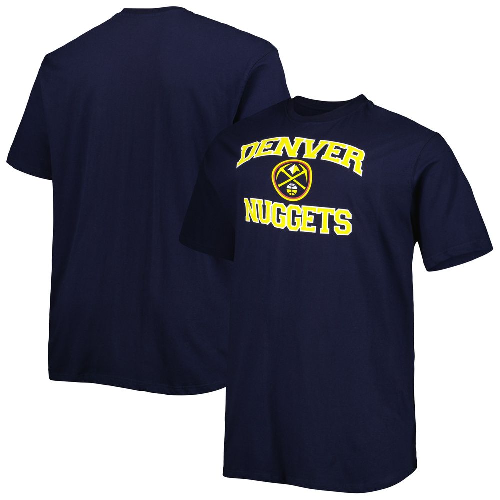 Men's Navy Denver Nuggets Big & Tall Heart Soul T-Shirt