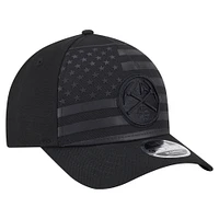 Men's New Era  Black Denver Nuggets Game Day Flag A-Frame 9FORTY Adjustable Hat