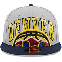 Men's New Era Gray/Navy Denver Nuggets Tip-Off Two-Tone 59FIFTY Fitted Hat