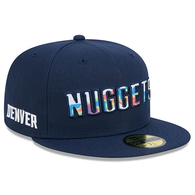 Casquette ajustée Denver Nuggets 2024/25 City Edition Alternate 59FIFTY pour homme New Era bleu marine