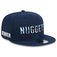 Casquette snapback alternative 9FIFTY Denver Nuggets 2024/25 City Edition New Era bleu marine pour homme