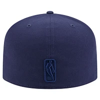 Men's New Era  Navy Denver Nuggets Colorpack A-Frame Pinch Front 59FIFTY Fitted Hat
