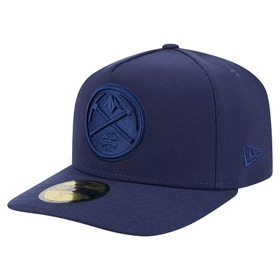 Men's New Era  Navy Denver Nuggets Colorpack A-Frame Pinch Front 59FIFTY Fitted Hat